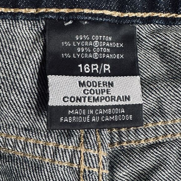 Mossimo Modern Bootcut Jeans 16 (38x32.5) Dark Wash Blue Denim Stretch Womens - Picture 5 of 8